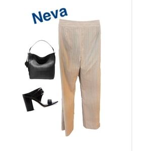 Neva Tan Pinstriped Dress Pants Sz. 12 TALL